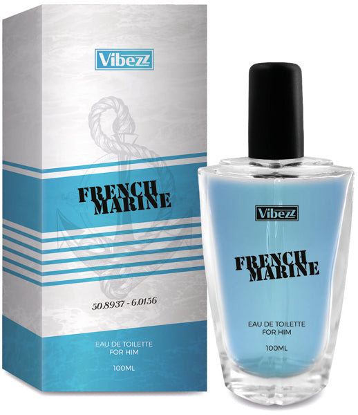 100ml men's Perfume by Vibezz - French Marine EDT men