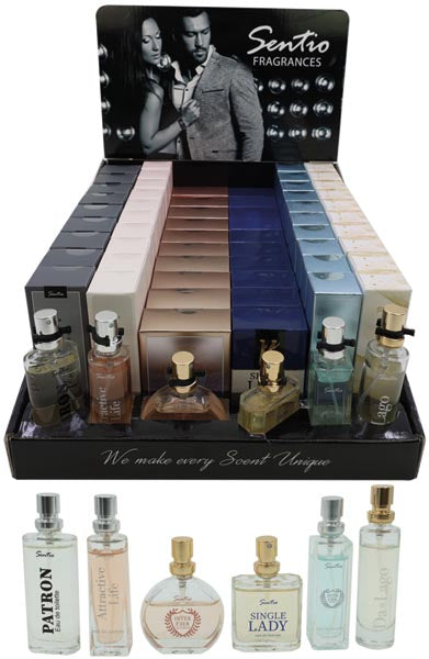Wholesale counter displays - Perfume Sentio 15ml 60pcs plus 6 free testers - DISPLAY 1