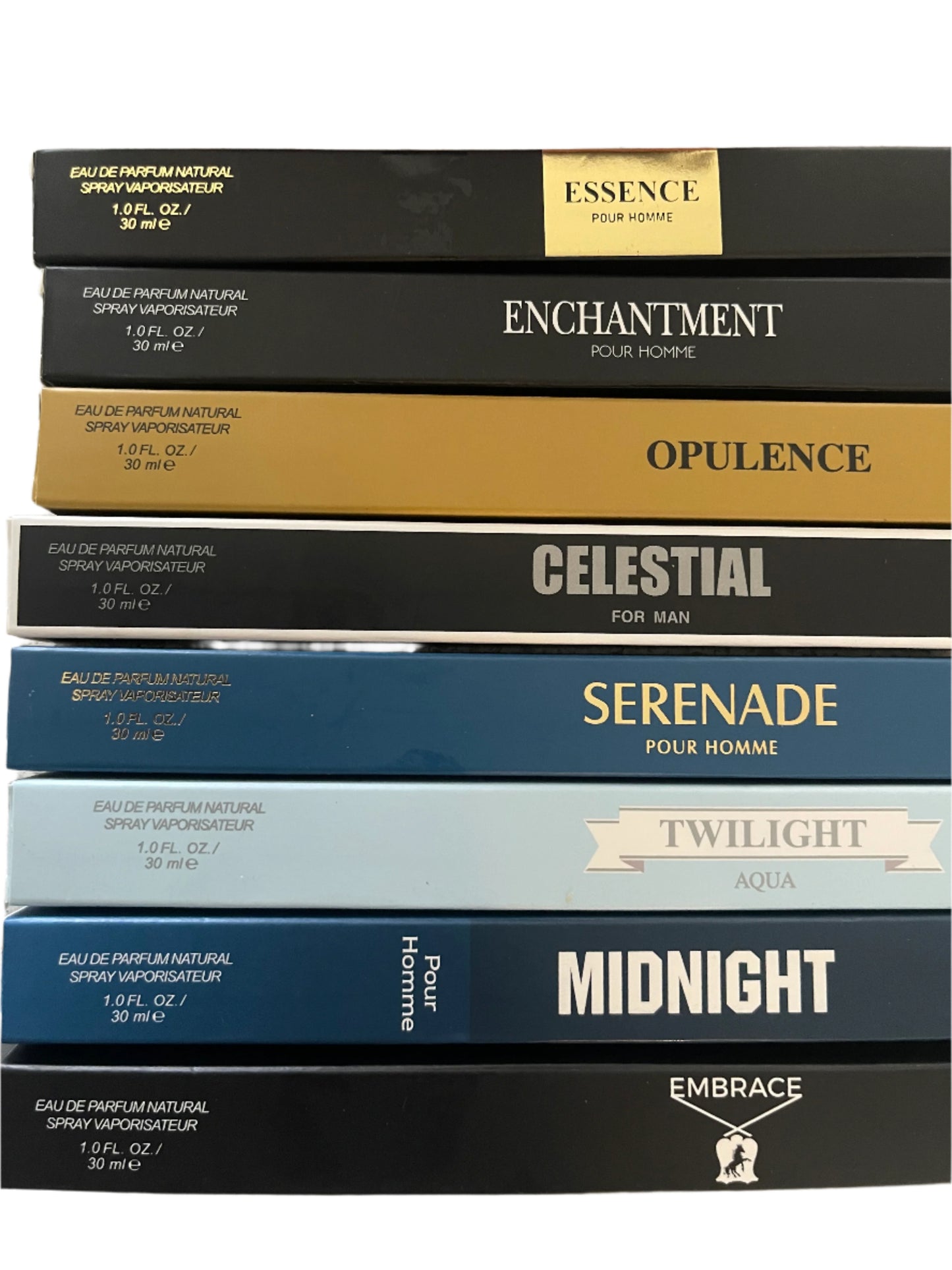 New Mens bespoke gift boxes of 8 x 30ml Designer Inspired perfumes - total 240ml (Copy)