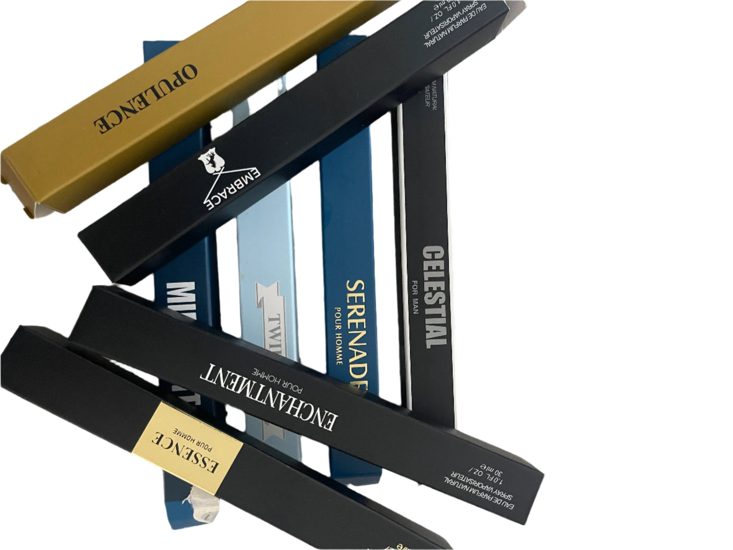 New Mens bespoke gift boxes of 8 x 30ml Designer Inspired perfumes - total 240ml (Copy)