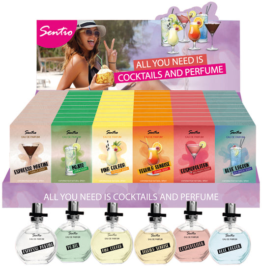 Wholesale counter displays - Perfume Sentio 15ml 60pcs plus 6 free testers -COCKTAILS