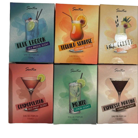 NEW 6pc miniature perfume set, 15ml each - COCKTAILS  - Eau de perfume made in Europe - total 90ml perfumes