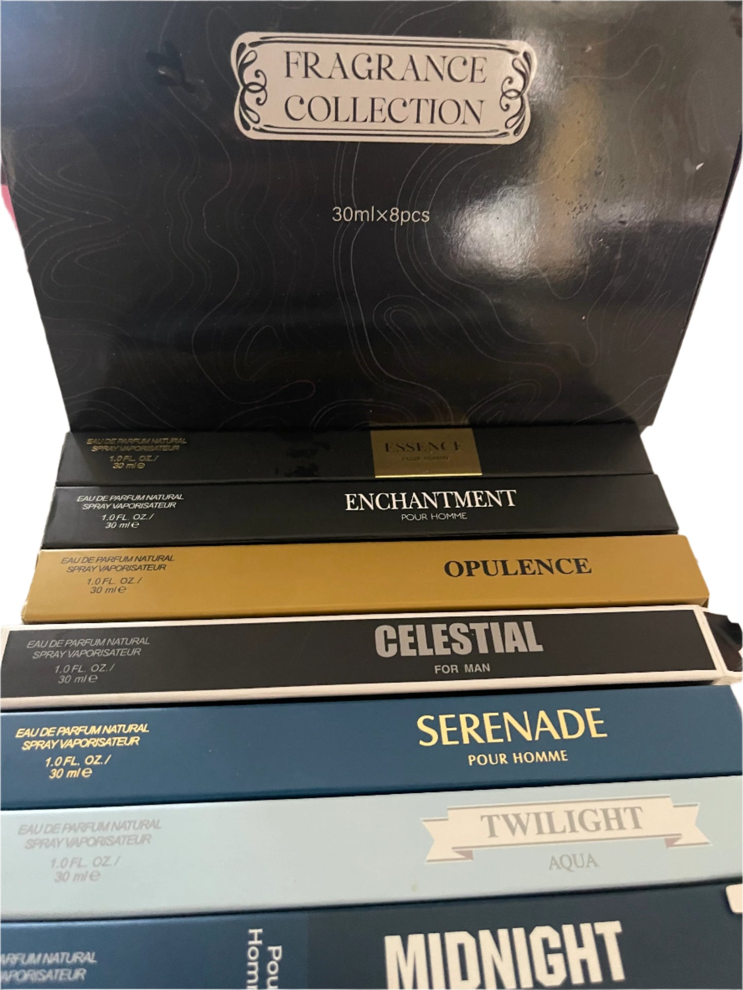 New Mens bespoke gift boxes of 8 x 30ml Designer Inspired perfumes - total 240ml (Copy)